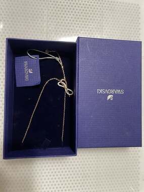 swarovski Lifelong Bow necklace Bow, White, Mixed metal finish RRP